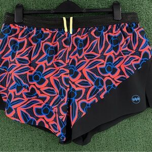Janji 3 Floral Patterned Lined Run Ruining Shorts Men’s Size XL